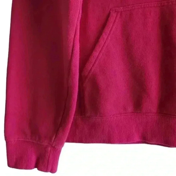 Fila Men’s L Red Pullover Hoodie Large Logo Sweatshirt Kangaroo Pocket - Picture 5 of 8